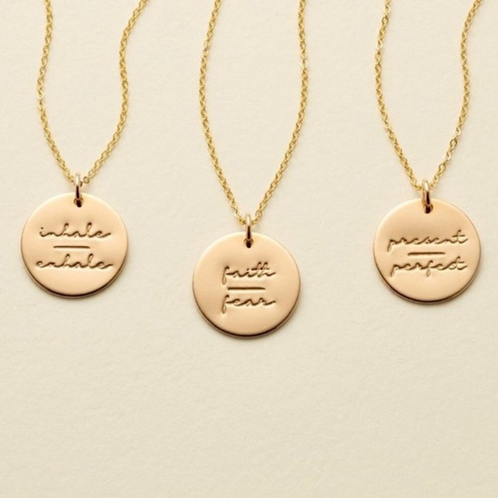 Faith | Fear Spiritual Peace Mantra Charm Necklace - Picture 13 of 15
